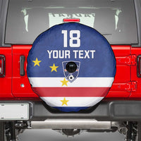 Cape Verde Football Custom Spare Tire Cover Go Champion Sporty Style - Wonder Print Shop