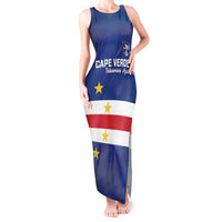 Cape Verde Football Custom Tank Maxi Dress Go Champion Sporty Style - Wonder Print Shop