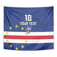 Cape Verde Football Custom Tapestry Go Champion Sporty Style - Wonder Print Shop