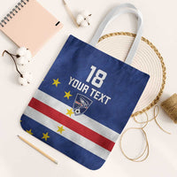 Cape Verde Football Custom Tote Bag Go Champion Sporty Style - Wonder Print Shop