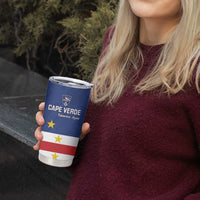 Cape Verde Football Custom Tumbler Cup Go Champion Sporty Style - Wonder Print Shop