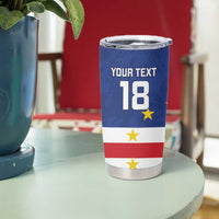 Cape Verde Football Custom Tumbler Cup Go Champion Sporty Style - Wonder Print Shop