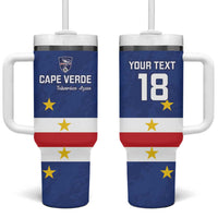 Cape Verde Football Custom Tumbler With Handle Go Champion Sporty Style - Wonder Print Shop