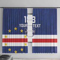 Cape Verde Football Custom Window Curtain Go Champion Sporty Style - Wonder Print Shop