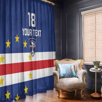 Cape Verde Football Custom Window Curtain Go Champion Sporty Style - Wonder Print Shop