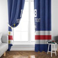 Cape Verde Football Custom Window Curtain Go Champion Sporty Style - Wonder Print Shop
