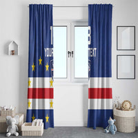 Cape Verde Football Custom Window Curtain Go Champion Sporty Style - Wonder Print Shop