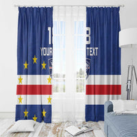 Cape Verde Football Custom Window Curtain Go Champion Sporty Style - Wonder Print Shop