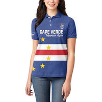 Cape Verde Football Custom Women Polo Shirt Go Champion Sporty Style - Wonder Print Shop