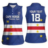 Cape Verde Football Custom Women Sleeveless Polo Shirt Go Champion Sporty Style - Wonder Print Shop