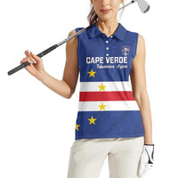 Cape Verde Football Custom Women Sleeveless Polo Shirt Go Champion Sporty Style - Wonder Print Shop