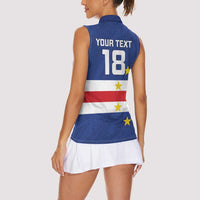Cape Verde Football Custom Women Sleeveless Polo Shirt Go Champion Sporty Style - Wonder Print Shop