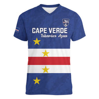 Cape Verde Football Custom Women V-Neck T-Shirt Go Champion Sporty Style - Wonder Print Shop