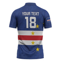 Cape Verde Football Custom Zipper Polo Shirt Go Champion Sporty Style - Wonder Print Shop