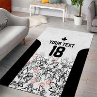 Canada Rugby Custom Area Rug Maple Leafs Go Champion - Wonder Print Shop