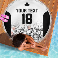 Canada Rugby Custom Beach Blanket Maple Leafs Go Champion - Wonder Print Shop
