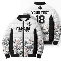 Canada Rugby Custom Bomber Puffer Jacket Maple Leafs Go Champion - Wonder Print Shop