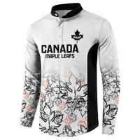 Canada Rugby Custom Button Sweatshirt Maple Leafs Go Champion - Wonder Print Shop