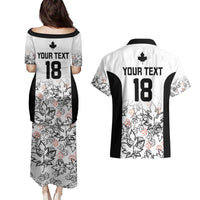 Canada Rugby Custom Couples Matching Puletasi and Hawaiian Shirt Maple Leafs Go Champion - Wonder Print Shop