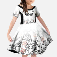 Canada Rugby Custom Family Matching Off The Shoulder Long Sleeve Dress and Hawaiian Shirt Maple Leafs Go Champion - Wonder Print Shop