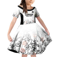 Canada Rugby Custom Family Matching Off Shoulder Short Dress and Hawaiian Shirt Maple Leafs Go Champion - Wonder Print Shop