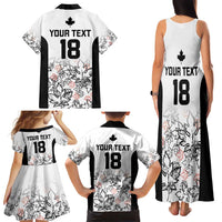 Canada Rugby Custom Family Matching Tank Maxi Dress and Hawaiian Shirt Maple Leafs Go Champion - Wonder Print Shop