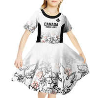 Canada Rugby Custom Kid Short Sleeve Dress Maple Leafs Go Champion - Wonder Print Shop