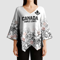 Canada Rugby Custom Kimono Sleeve Blouse Maple Leafs Go Champion - Wonder Print Shop