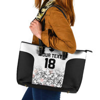 Canada Rugby Custom Leather Tote Bag Maple Leafs Go Champion - Wonder Print Shop