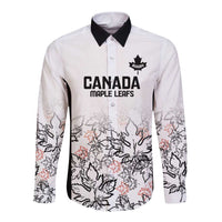 Canada Rugby Custom Long Sleeve Button Shirt Maple Leafs Go Champion - Wonder Print Shop