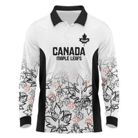 Canada Rugby Custom Long Sleeve Polo Shirt Maple Leafs Go Champion - Wonder Print Shop