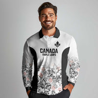 Canada Rugby Custom Long Sleeve Polo Shirt Maple Leafs Go Champion - Wonder Print Shop