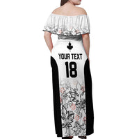 Canada Rugby Custom Off Shoulder Maxi Dress Maple Leafs Go Champion - Wonder Print Shop