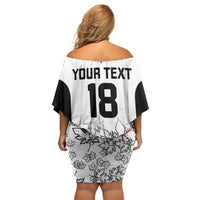 Canada Rugby Custom Off Shoulder Short Dress Maple Leafs Go Champion - Wonder Print Shop