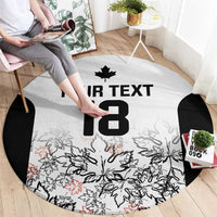 Canada Rugby Custom Round Carpet Maple Leafs Go Champion - Wonder Print Shop