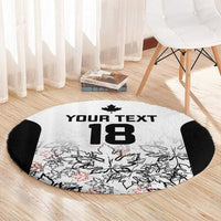 Canada Rugby Custom Round Carpet Maple Leafs Go Champion - Wonder Print Shop
