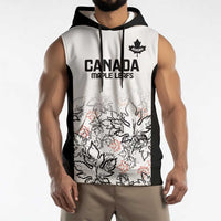 Canada Rugby Custom Sleeveless Hoodie Maple Leafs Go Champion - Wonder Print Shop