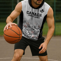 Canada Rugby Custom Sleeveless Hoodie Maple Leafs Go Champion - Wonder Print Shop