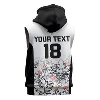Canada Rugby Custom Sleeveless Zip Hoodie Maple Leafs Go Champion - Wonder Print Shop