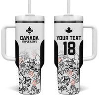 Canada Rugby Custom Tumbler With Handle Maple Leafs Go Champion - Wonder Print Shop