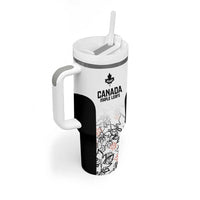 Canada Rugby Custom Tumbler With Handle Maple Leafs Go Champion - Wonder Print Shop