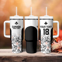 Canada Rugby Custom Tumbler With Handle Maple Leafs Go Champion - Wonder Print Shop