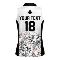 Canada Rugby Custom Women Sleeveless Polo Shirt Maple Leafs Go Champion - Wonder Print Shop