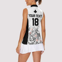 Canada Rugby Custom Women Sleeveless Polo Shirt Maple Leafs Go Champion - Wonder Print Shop