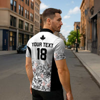 Canada Rugby Custom Zipper Polo Shirt Maple Leafs Go Champion - Wonder Print Shop