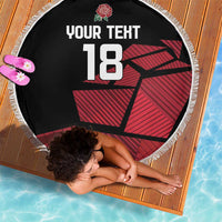 England Rugby Custom Beach Blanket Red Roses Go Champion - Wonder Print Shop