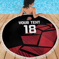 England Rugby Custom Beach Blanket Red Roses Go Champion - Wonder Print Shop