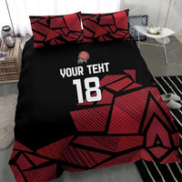 England Rugby Custom Bedding Set Red Roses Go Champion - Wonder Print Shop