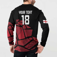 England Rugby Custom Button Sweatshirt Red Roses Go Champion - Wonder Print Shop