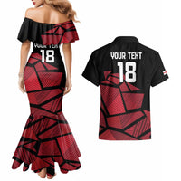 England Rugby Custom Couples Matching Mermaid Dress and Hawaiian Shirt Red Roses Go Champion - Wonder Print Shop